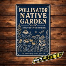 Native Plants Grow Here Garden Sign Metal Tin Sign Outdoor Decor picture