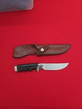 Vintage Gerber / Model 525 Fixed Blade Knife w/ Original Leather Sheath Old Rare picture
