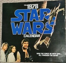 Vintage STAR WARS Calendar - Ballantine Books - Orig 1978 package picture