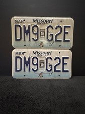 2016 Missouri-MO License Plates with State Bird -  picture