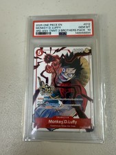 2025 One Piece EN Monkey D. Luffy #012 3rd Anniversary PSA 10 picture
