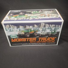 Vintage 2007 Hess Monster Truck with Motorcycles Set New In Box NIB Gas Oil Toy picture