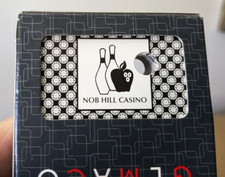Nob Hill Casino used vintage playing cards 5/4/13 Gemaco 2 Bowling Pins & Apple picture