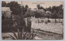 Somerset Bridge Bermuda Postcard Artvue 1946 St. George's Cancel Vintage picture
