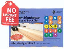 Munipals Midtown Manhattan Wooden 23 Piece Subway Train Station and Track Set picture
