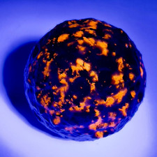 Natural Yooperlite Full Moon Sphere Healing UV Glow Stone Crystal Decor Gift picture