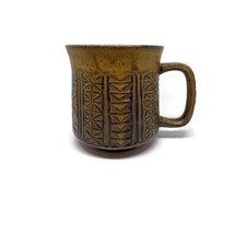 Vintage Circa Hand Carved Mug Otagiri Handle Hard Pottery Hand Carved picture