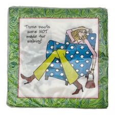 Novelty Cocktail Napkins Woman Boots Not Made For Walking 30ct 2 Ply Lot of 2 picture