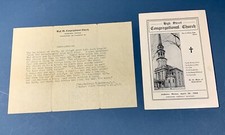 High Street Congregational Church Auburn, Maine ~ Worship Program & Poem 1905 picture