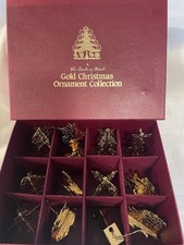 VTG The Danbury Mint Christmas Set of 12 Ornament Collection Set In Box picture