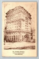 Philadelphia PA-Pennsylvania St James Hotel Vintage Souvenir Postcard picture