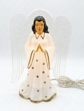 Vintage Royalite Illuminated Christmas Angel Light Up All Plastic Figure w/ Box picture