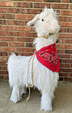 RARE Ditz Designs By The Hen House 3' Tall Llama Alpaca Footrest Farm House 36” picture