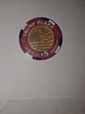 $5  Trump Plaza We The People Freedom Stands Tall casino chip super rare picture