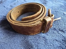 VTG WW2 Swiss Army Leather Trouser Belt MARKED 1943 Militaria Patina ORIGINAL picture