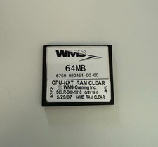 WMS BB1 BB2 RAM CLEAR ALL BOARDS WMS CLEAR CF CARD 1810 TESTED-  picture