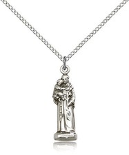 Saint Anthony Medal For Women - .925 Sterling Silver Necklace On 18 Chain - ... picture
