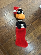 Vintage 1990 Warner Brothers Daffy Duck Christmas Stocking  picture