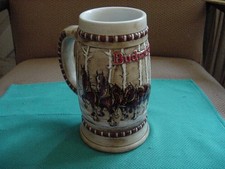 Rarest Budweiser Holiday Stein CS50 1981 Christmas Snowy Woodland Ceramarte MINT picture