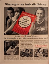 Merriam-Webster Dictionary Print Ad Vintage 1963 Folio Magazine Advertisement picture