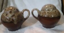Brown Drip Glaze With Handle Salt And Pepper Shakers picture