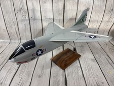 Hand Crafted Mahogany Wood A-7 Corsair Gunslingers 18” Desk Top Model NEW Damage picture