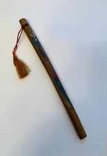 Antique Wood & Brass Letter Opener 8,5” With Tassel picture