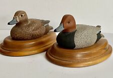 Hand carved Redhead Ducks Pair,Mounted, Signed, Blue Ribbon Winner , 1984 picture