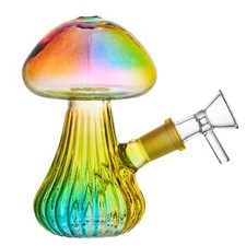 4.8inch Heavy Glass Bong Mushroom-shaped Water Pipe Smoking Beaker  14mm Bowl picture