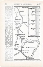 54 Badonviller Allarmont 1905 pt original map + guide (2 p.) excursion to Luvigny picture