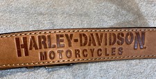 Harley Davidson Lt. Brown Leather Belt Sz 28 picture