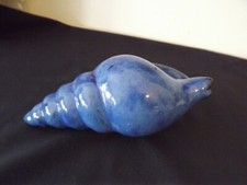 planter - STONEWARE conch shell BLUE SEASHELL PLANTER 9