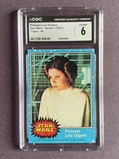 1977 Topps Star Wars Princess Leia Organa #5 Rookie RC CGC 6 EX-NM picture
