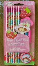 F.A.B. Starpoint Strawberry Shortcake Super Pencils Pack NIP Erasers Sharpener picture