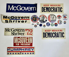 Democratic vintage political campaign pins and bumper stickers  picture