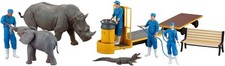 KAIYODO ART PLA 1/35 ZOO KEEPERS & WHITE RHINO SET Model Kit AP006 picture