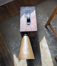 RARE WORKING 1901 Lothrop Patent Box Fog Horn Gloucester MA Brass Maritime  picture