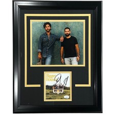 Dan and Shay Autographed Bigger Houses Deluxe Framed CD and Cover - JSA picture
