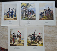 5 stone prints - FREE CITY OF HAMBURG collection, militaria, regiment, officers picture