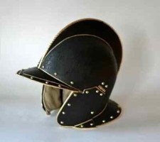 18GA Brass Medieval Greenwich Burgonet Helmet Museum Historical Helmet Halloween picture