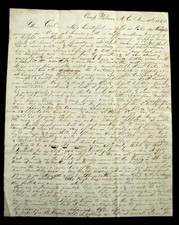 CIVIL WAR 12H NY CAVALRY SOLDIER LETTER CAMP PALMER NC 1864 picture