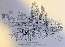 1909 St.-Etienne Cathedral of Bourges France illustrated picture