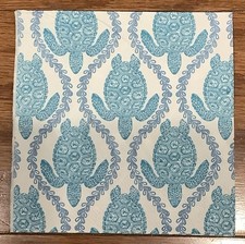 TWO Sea Turtle Turtles Ocean Water Paper Napkin Decoupage Swim Blue picture