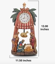 Cadona Clock Collection - Three Kings, Resin, Hand Painted, Re:$50-$60 picture