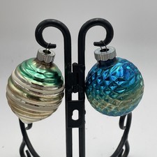2 Vintage Shiny Brite Ornaments Made In USA  2.5” & 3” picture