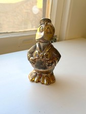 Vintage 1960s Silver-Plated Disney Donald Duck Coin Bank picture