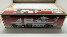 Vintage 1996 WILCO Gasoline Toy Truck & Helicopter Set Battery Operated Boxed picture