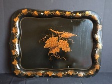 Antique Vintage Tole Painted Metal Tray Ruth Mills Peter Koster c. 1948 picture