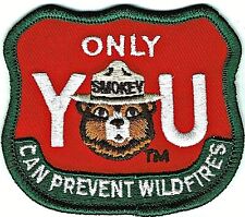 ⫸ Smokey Bear ONLY YOU PREVENT WILDFIRES USFS Embroidered Patch Wildland - GIFT picture
