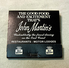 Vintage John Martin’s Restaurants Motor Lodges Best Western Matchbook, Maine picture